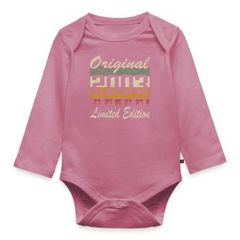 Vintage Geburtstag Original Geschenkidee 2003 - Baby Bio-Langarm-Body - Mauve - Vorne