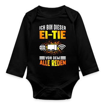 I'm that person that everyone is talking about computers - Organic Longsleeve Baby Bodysuit - black - Front