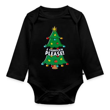Ä Tännsch'n Please - Organic Longsleeve Baby Bodysuit - black - Front