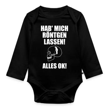 Hab mich röntgen lassen alles Ok Golf - Baby Bio-Langarm-Body - Schwarz - Vorne