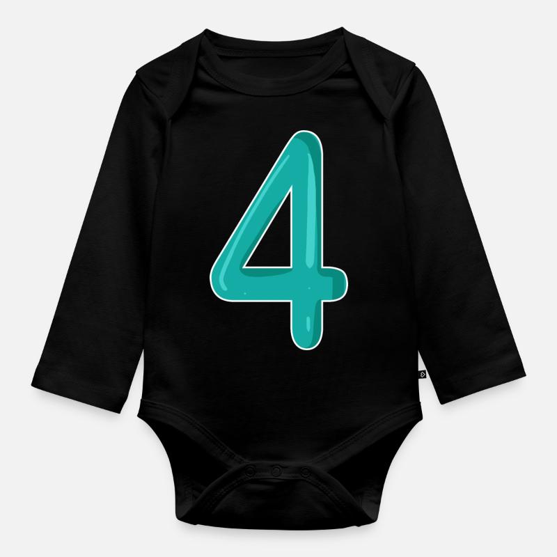 4 - Organic Longsleeve Baby Bodysuit - black