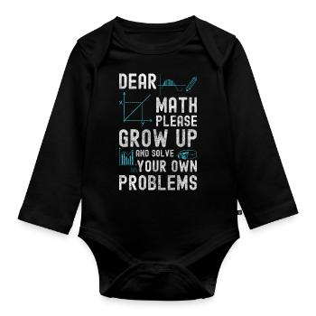 Student Learning Instructor - Organic Longsleeve Baby Bodysuit - black - Front