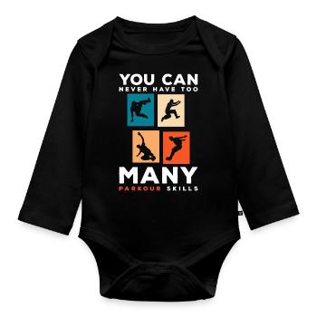 Freerunner Running Street Style Fitness - Body Bébé bio manches longues - noir - Devant