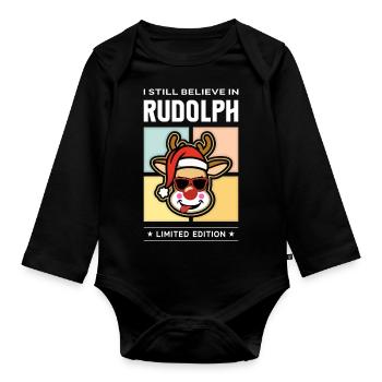 Rudolph - Body Bébé bio manches longues - noir - Devant