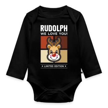 Rudolph - Body Bébé bio manches longues - noir - Devant