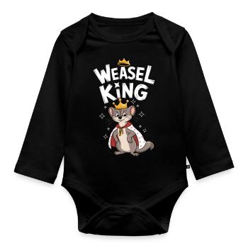 Wiesel - Baby Bio-Langarm-Body - Schwarz - Vorne
