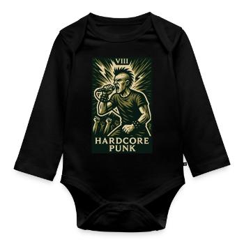 Hardcore-Punk (Karte VIII) - Baby Bio-Langarm-Body - Schwarz - Vorne