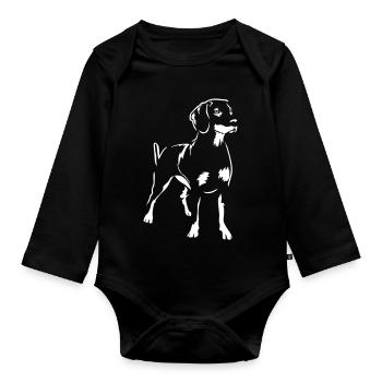 Slovensky Kopov "Black Edition" - Body Bébé bio manches longues - noir - Devant