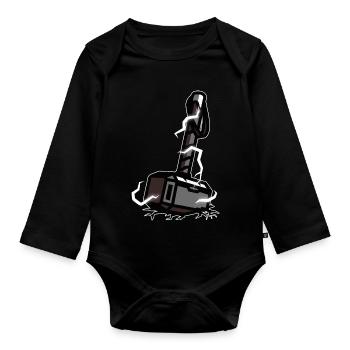 Le marteau de Thor Viking Le fils d’Odin Thor Vikings - Body Bébé bio manches longues - noir - Devant