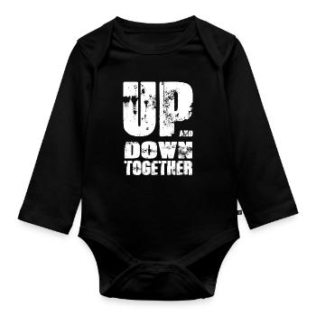 Up & down together - Body Bébé bio manches longues - noir - Devant