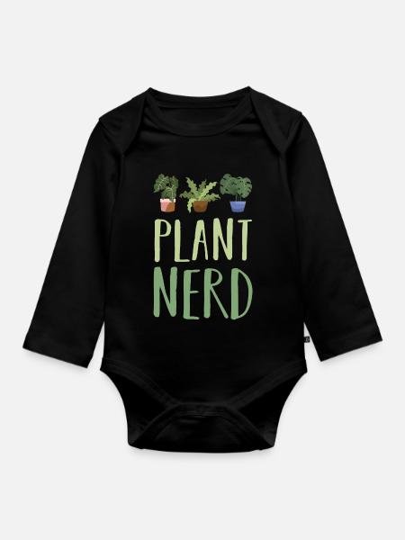 Pflanze Pflanzen - Baby Bio-Langarm-Body - Schwarz