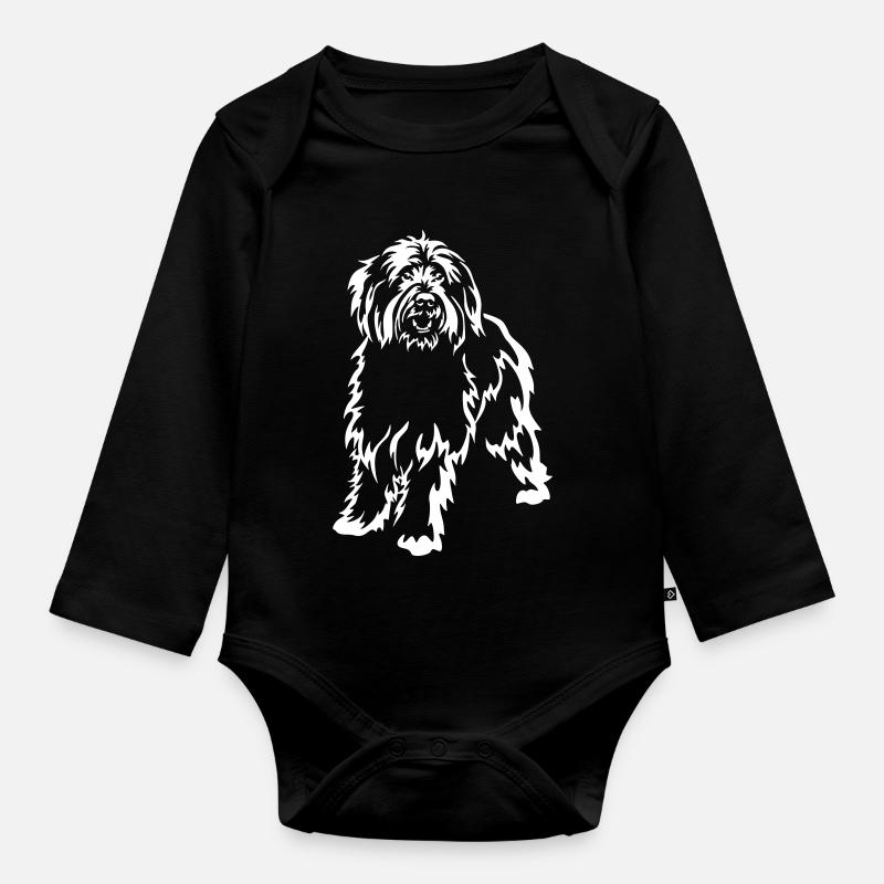 Schafpudel "Black Edition" - Baby Bio-Langarm-Body - Schwarz