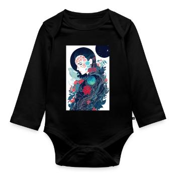 Geisha - Baby Bio-Langarm-Body - Schwarz - Vorne