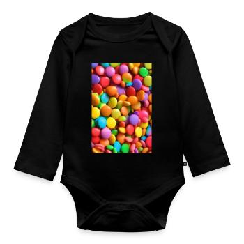 Candies - Organic Longsleeve Baby Bodysuit - black - Front