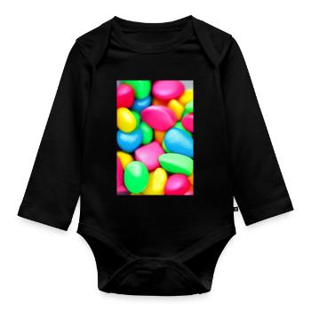 Candies - Organic Longsleeve Baby Bodysuit - black - Front