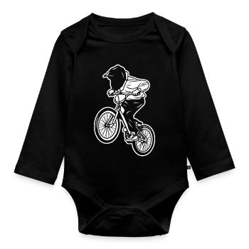 BMX Kid - Body Bébé bio manches longues - noir - Devant