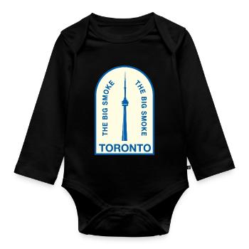 Toronto CNTower Big Smoke - Organic Longsleeve Baby Bodysuit - black - Front