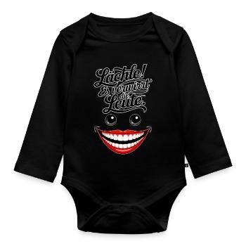 Toujours souriant - Body Bébé bio manches longues - noir - Devant