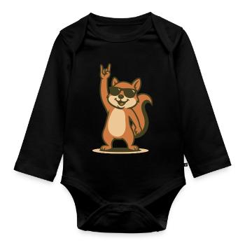 Rock'n'Roll Nutcracker - Organic Longsleeve Baby Bodysuit - black - Front