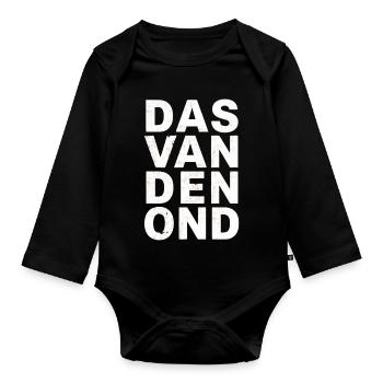Das van den ond. Chemises en dialecte anversois - Body Bébé bio manches longues - noir - Devant