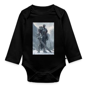 Warlord Frost Armor - Organic Longsleeve Baby Bodysuit - black - Front