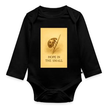 Hope in the Small - Organic Longsleeve Baby Bodysuit - black - Front