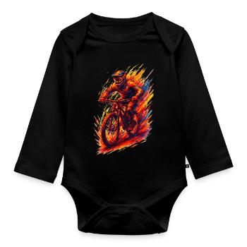 Cadeau cool pour VTTT VTT, - Body Bébé bio manches longues - noir - Devant