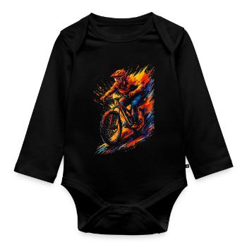Cadeau cool pour VTTT VTT, - Body Bébé bio manches longues - noir - Devant
