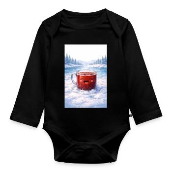 Gifts of the Far North - Mors - Organic Longsleeve Baby Bodysuit - black - Front
