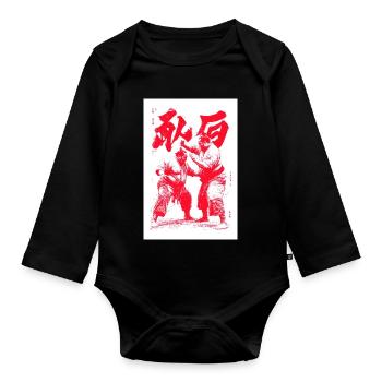 Crimson Martial Duel Ink - Organic Longsleeve Baby Bodysuit - black - Front