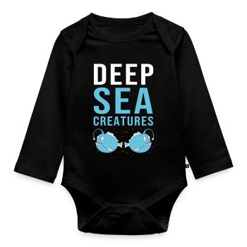 Anglerfisch - Baby Bio-Langarm-Body - Schwarz - Vorne