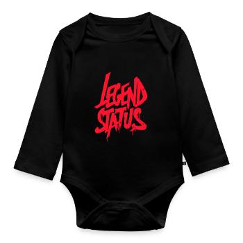 Legend Status Graffiti - Baby Bio-Langarm-Body - Schwarz - Vorne