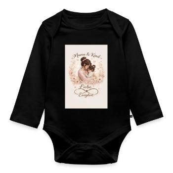 Mother Daughter - Organic Longsleeve Baby Bodysuit - black - Front