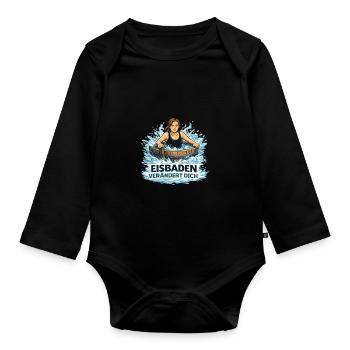 Eisbad Verändert Dich - Organic Longsleeve Baby Bodysuit - black - Front