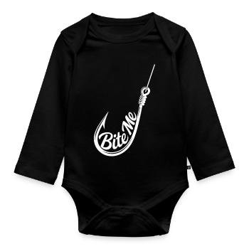 T-shirt silhouette Me Hook - Body Bébé bio manches longues - noir - Devant