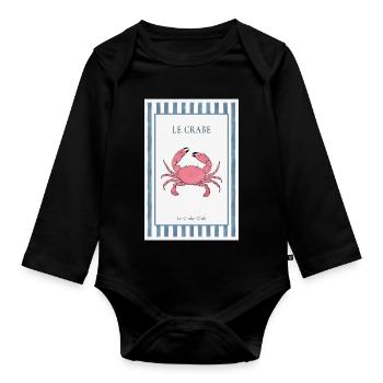 Affiche du crabe français du Le Crabe Club - Body Bébé bio manches longues - noir - Devant