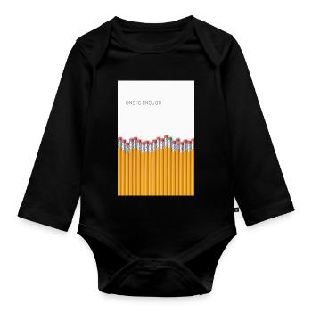 Un seul est suffisant pour un design statement - Body Bébé bio manches longues - noir - Devant