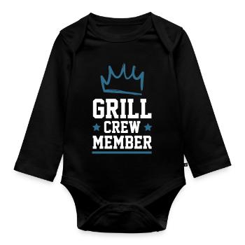 Grill Crew - Organic Longsleeve Baby Bodysuit - black - Front