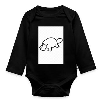 Schnabeltier - Baby Bio-Langarm-Body - Schwarz - Vorne