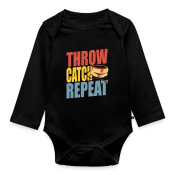 Yo-Yo Tricks Yoyo Player Yoyo Nationaltrikot zum - Baby Bio-Langarm-Body - Schwarz - Vorne