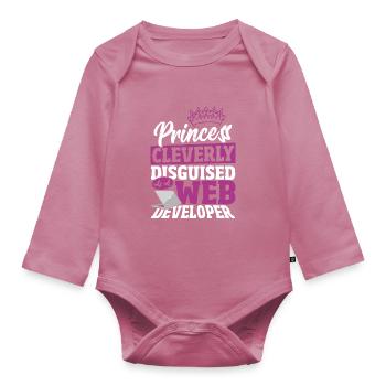 Developer Computer Geek HTML Programmer Daughter - Baby Bio-Langarm-Body - Mauve - Vorne