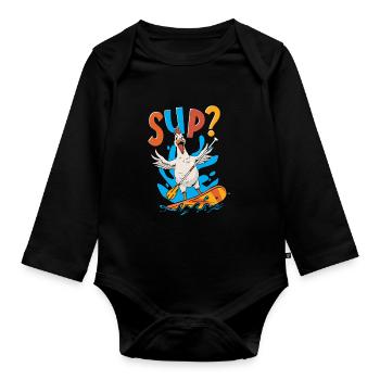 Racing SUP Accessoires Allround Chicken Sup - Body Bébé bio manches longues - noir - Devant