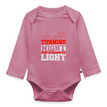 Pyrotechnician Firecracker Pyro Crew - Organic Longsleeve Baby Bodysuit - mauve - Front