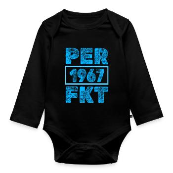 Jahr 1967 - Baby Bio-Langarm-Body - Schwarz - Vorne