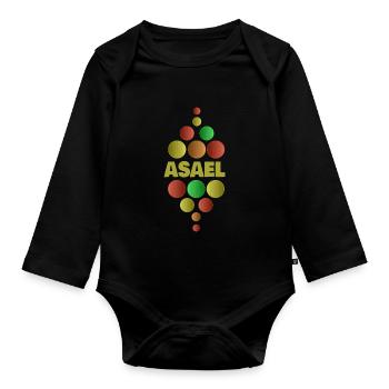 Erstklässler Asael - Baby Bio-Langarm-Body - Schwarz - Vorne