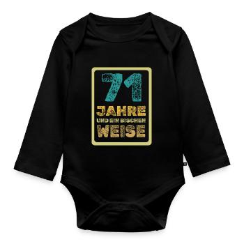 Alter 71 - Baby Bio-Langarm-Body - Schwarz - Vorne