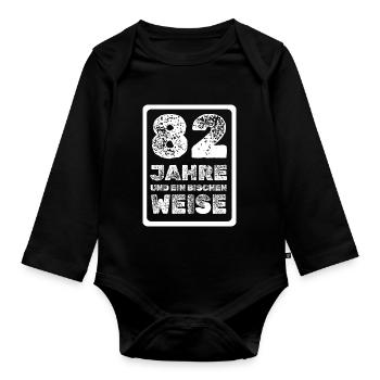82 - Baby Bio-Langarm-Body - Schwarz - Vorne