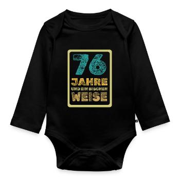 76 - Baby Bio-Langarm-Body - Schwarz - Vorne