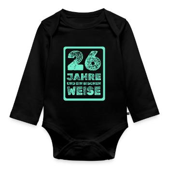 26 - Baby Bio-Langarm-Body - Schwarz - Vorne