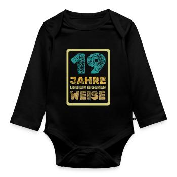 19 - Baby Bio-Langarm-Body - Schwarz - Vorne